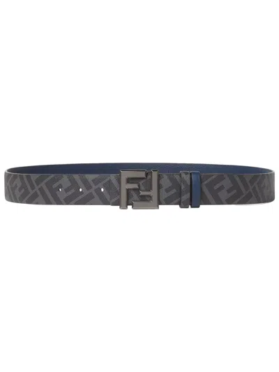 Fendi Squared Ff Belt In Blue