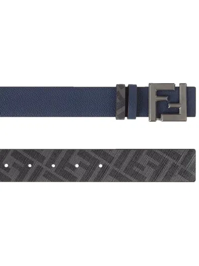 Fendi Squared Ff Belt In Blue