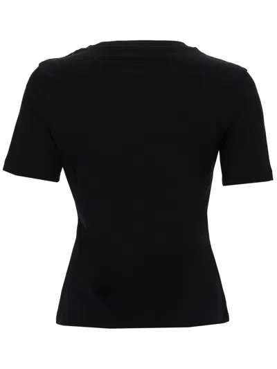 Nina Ricci Slim-fit T-shirt With Draped Open Back In Black