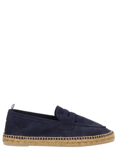 Castañer Nacho Blue Espadrillas With Penny Slot In Suede Man In Blue