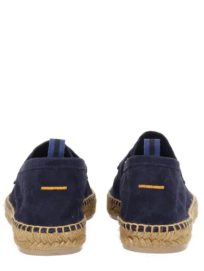Castañer Nacho Blue Espadrillas With Penny Slot In Suede Man In Blue