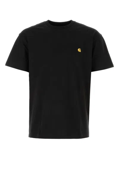 Carhartt American Script Embroidered Logo T-shirt In Black