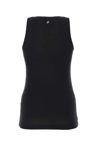 Patou Modern Sleeveless Scoop Neck Tank Top In Black