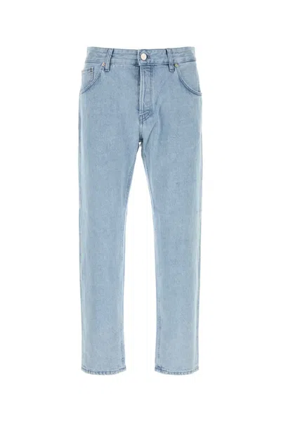 Pt Torino Straight Leg Denim Jeans Five Pocket Design In Blue
