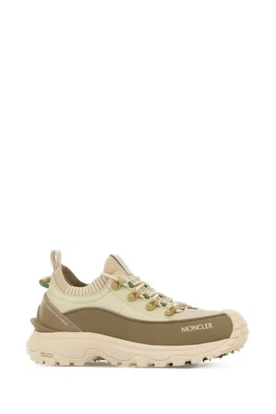 Moncler Two-tone Canvas Trailgrip Lite3 Sneakers In Neutral