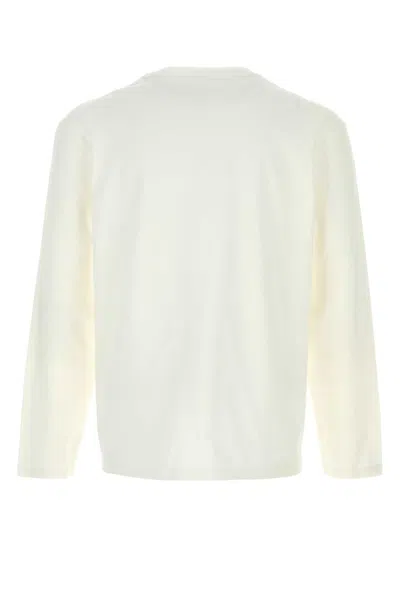 Jil Sander White Logo T-shirt In Neutral