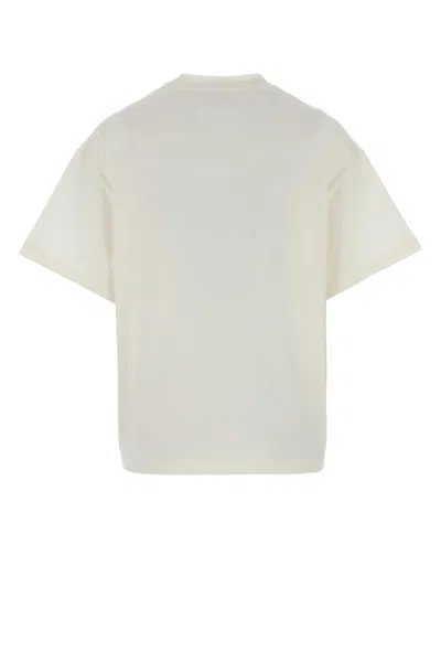 Jil Sander Crewneck Short Sleeves Classic Print T-shirt Clothing In White