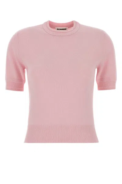 Jil Sander Pink Wool Sweater In Multi