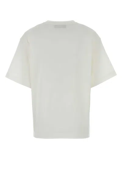 Fendi White Crew Neck Patchwork T-shirt In Neutral