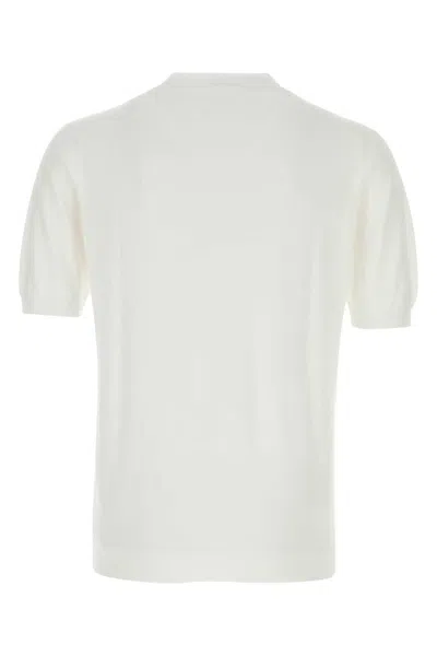 Fedeli White Cotton Sweater In White