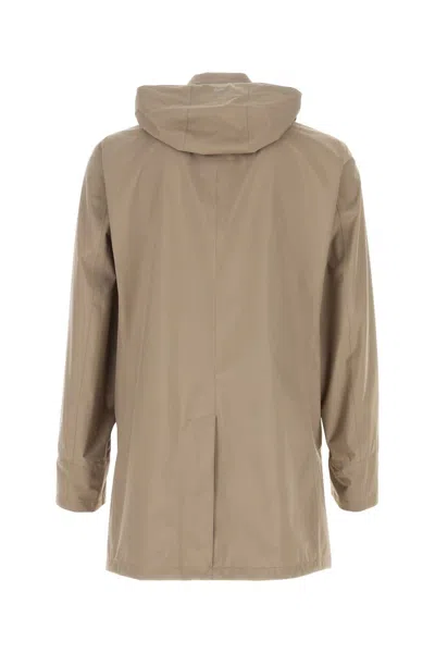 Herno Men Cappuccino Polyester Jacket In Brown