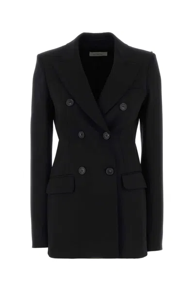 Sportmax Double-breasted Jacket Featuring Button Detailing In Black
