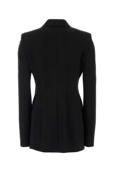 Sportmax Double-breasted Jacket Featuring Button Detailing In Black