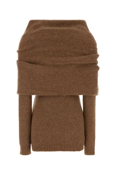Entire Studios Biscuit Wool Blend Sweater In Brown