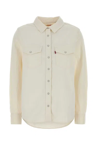 Levi's Ivory Lyocell Blend Iconic Western Shirt In Neutral