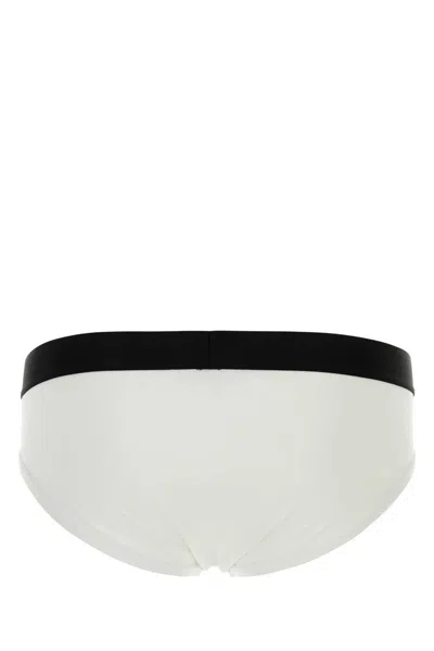 Dsquared2 Dsquared Men White Stretch Cotton Brief In White