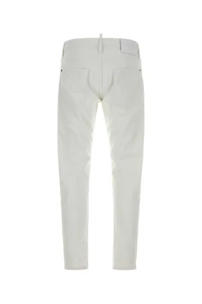 Dsquared2 Slim-fit Denim Pants With Five-pocket Design In White