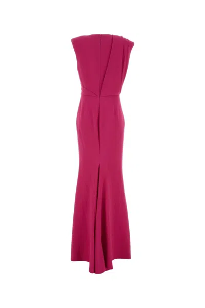 Givenchy Stretch Crepe Dress Fitted Waist Draped In Pink