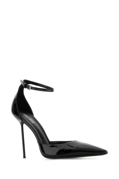 Paris Texas Pointed-toe High Heel Pumps With Ankle Strap In Black