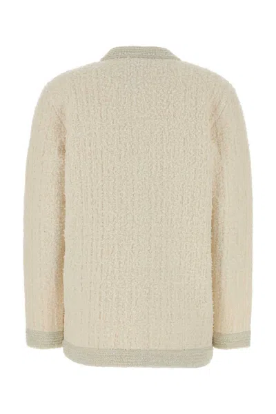 Gucci Women Ivory Stretch Boucle Cardigan In Neutral