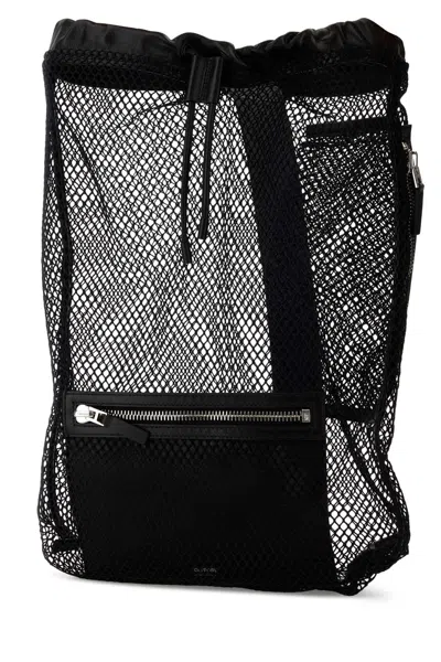 Tom Ford Mesh Backpack Featuring Practical Front Zip Pocket In Black