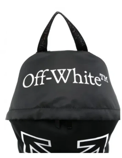 Off-white Heritage Mini Backpack With Front Pocket And Logo Print In Black