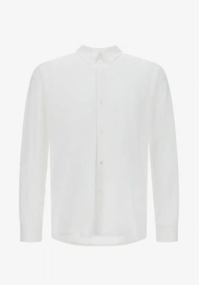 Herno Long Sleeved Button-fastened Shirt In White