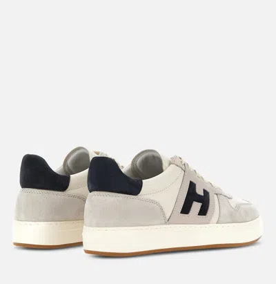 Hogan Lightweight Leather And Mesh Athletic Sneakers In White