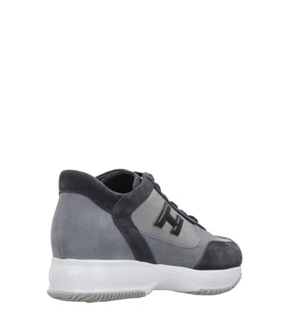 Hogan Interactive Sneakers In Suede And Smooth Leather With Technical Fabric Inserts In Multi