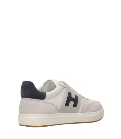 Hogan Lightweight Leather And Mesh Athletic Sneakers In White