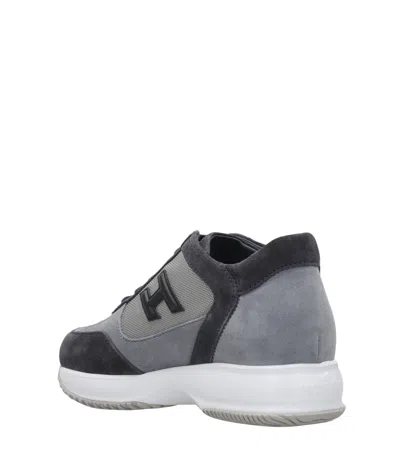 Hogan Interactive Sneakers In Suede And Smooth Leather With Technical Fabric Inserts In Multi