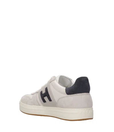 Hogan Lightweight Leather And Mesh Athletic Sneakers In White