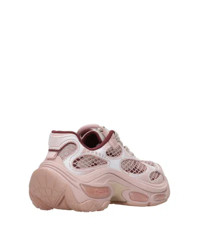 Ash Mesh Sneakers Rubber Sole Pull Tab In Pink