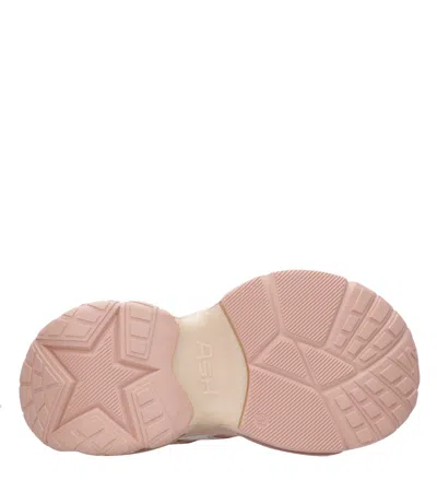 Ash Mesh Sneakers Rubber Sole Pull Tab In Pink