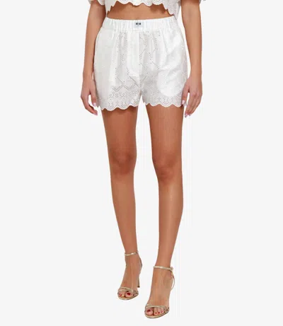 Msgm Shorts White In White