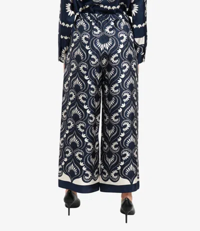 Max Mara Weekend Trousers Blue In Blue