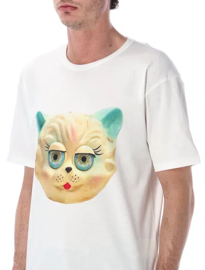 Valentino Cotton T-shirt With Le Chat De La Maison Print In White