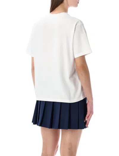 Casablanca Tennis Club Boxy Front Flame Cotton T-shirt In White
