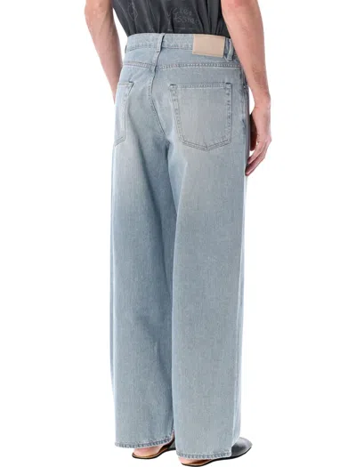 Our Legacy Vast Cut High-waisted Wide-leg Cotton Denim Jeans In Pale Coast Wash Blue