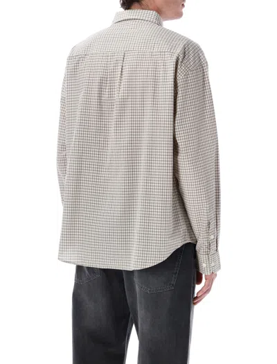 Mfpen Button Down Shirt Grey Generation Check In Gray