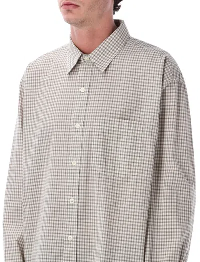 Mfpen Button Down Shirt Grey Generation Check In Gray
