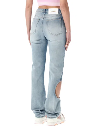 Off-white New Meteor Distressed Jeans Size 26 In Blue