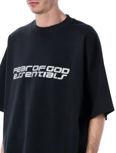 Essentials Black Holiday Ponte 90s T-shirt In Black