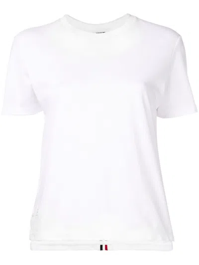 Thom Browne Side Slits Relaxed T-shirt In White