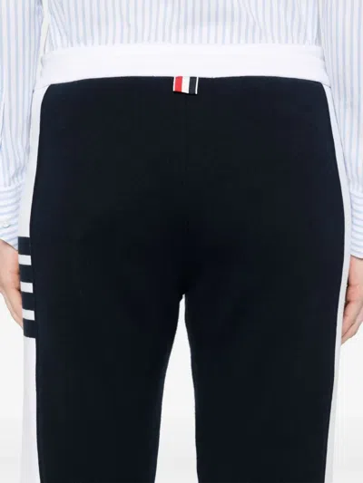 Thom Browne Sweatpants With Engineered 4 Bar In Solid Classic Loopback In Blue