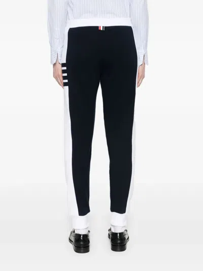 Thom Browne Sweatpants With Engineered 4 Bar In Solid Classic Loopback In Blue