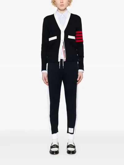 Thom Browne Sweatpants With Engineered 4 Bar In Solid Classic Loopback In Blue