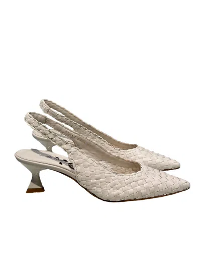 La Rose Grey Slingback Pumps In Green