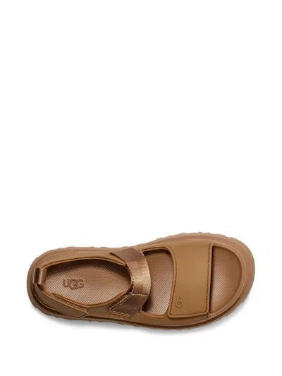 Ugg Goldenglow Flatform Sandals In Brown