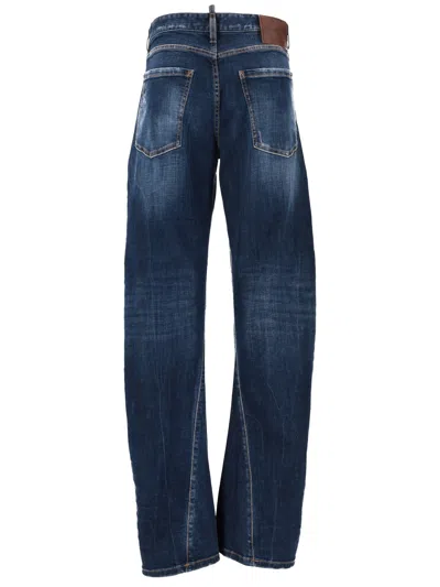Dsquared2 Pants 5 Pockets In Blue